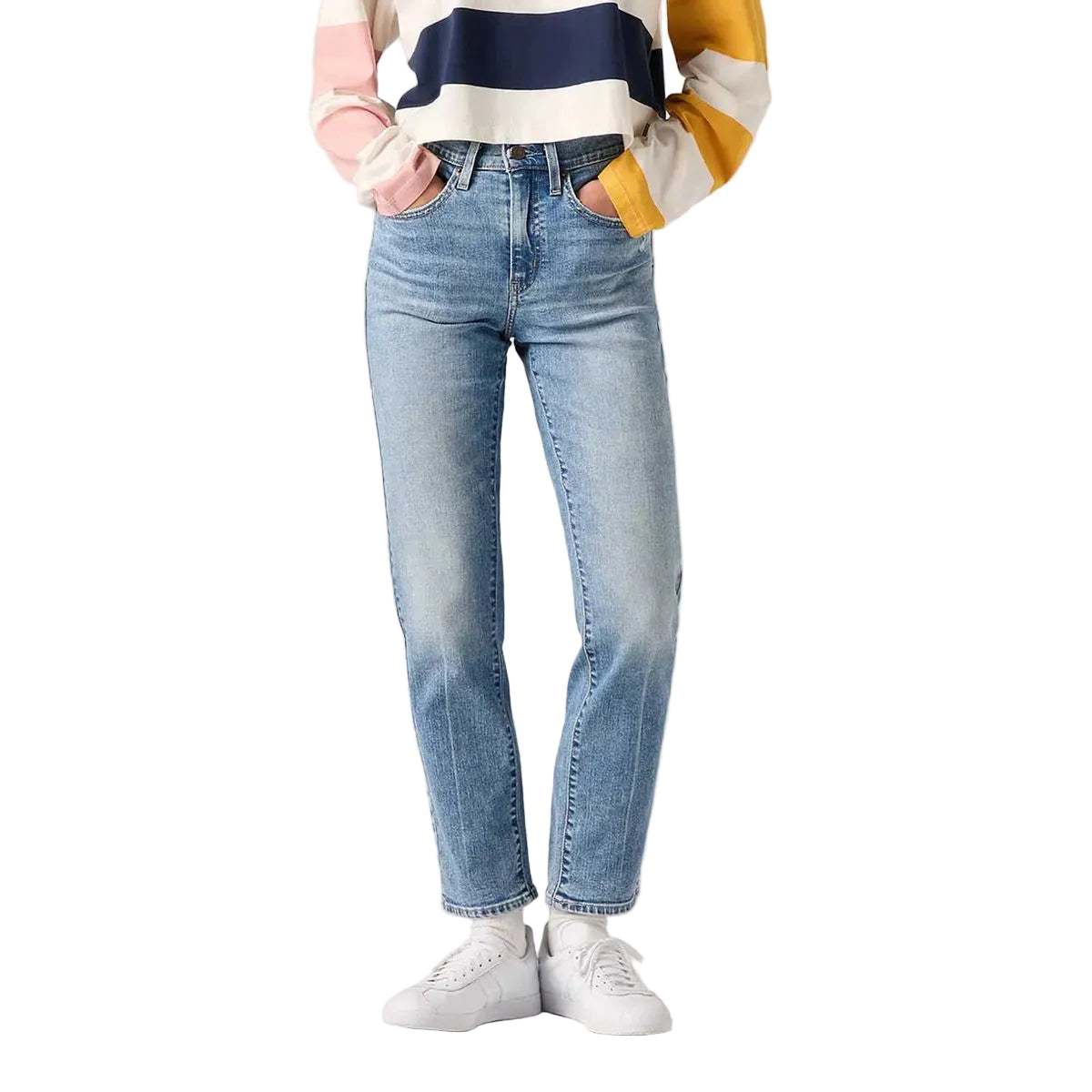 Calça Jeans 724 High Rise Straight Lavagem Clara Levi’s