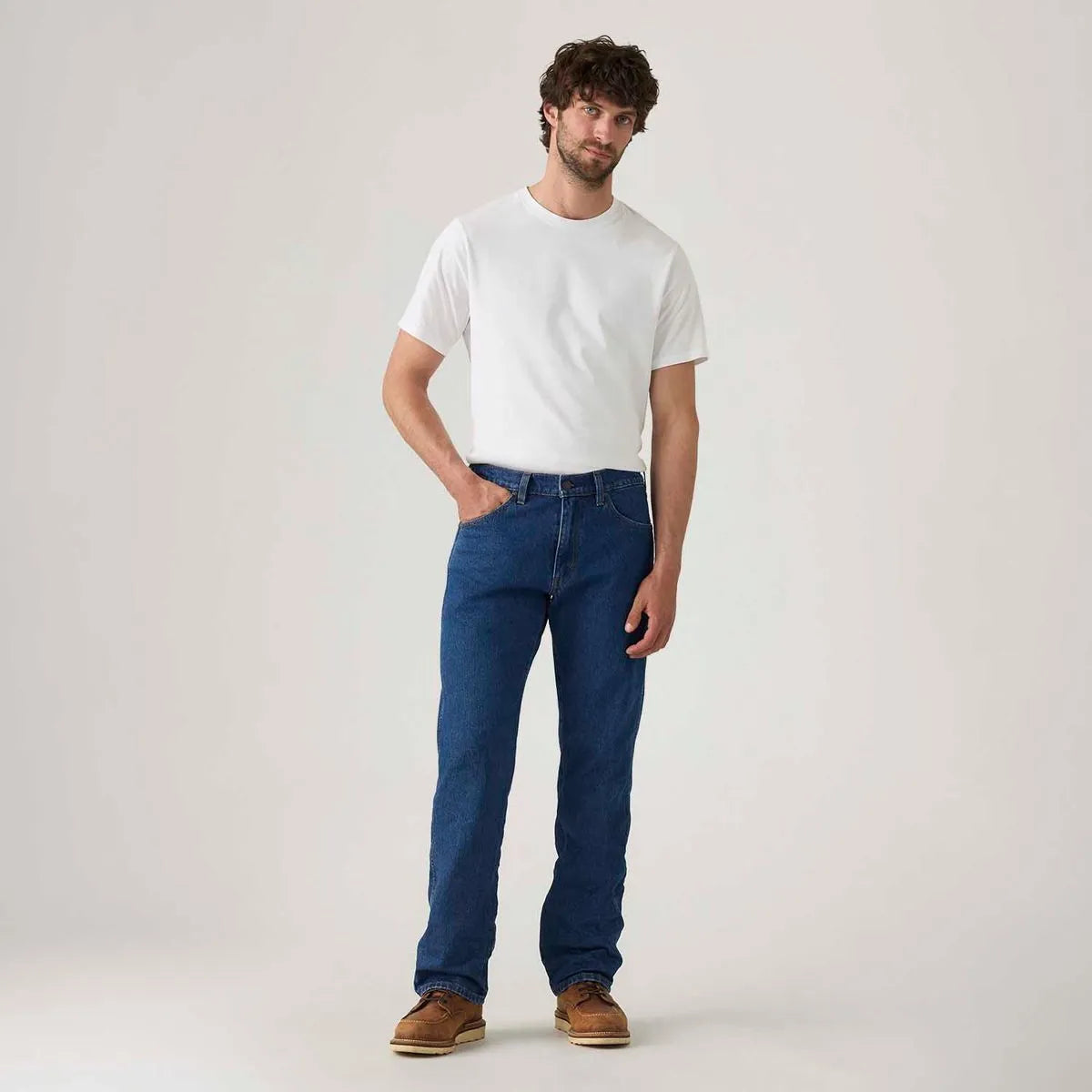 Calça Jeans 557 Western Straight Lavagem Média Levi’s