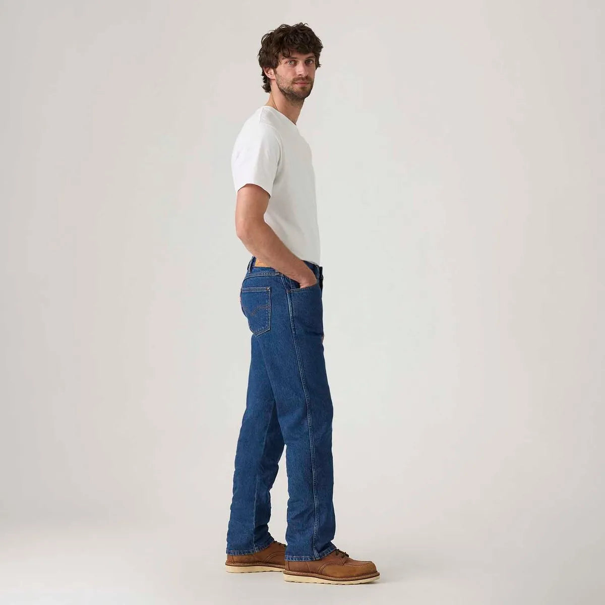 Calça Jeans 557 Western Straight Lavagem Média Levi’s