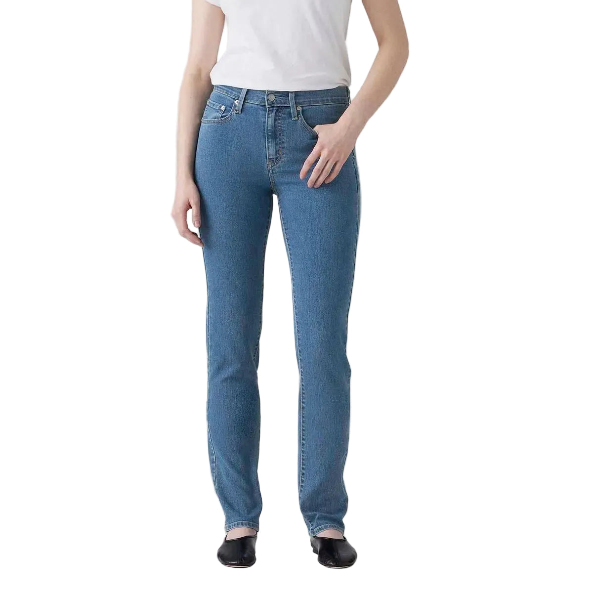 Calça Jeans 724 High Rise Straight Lavagem Escura Levi’s