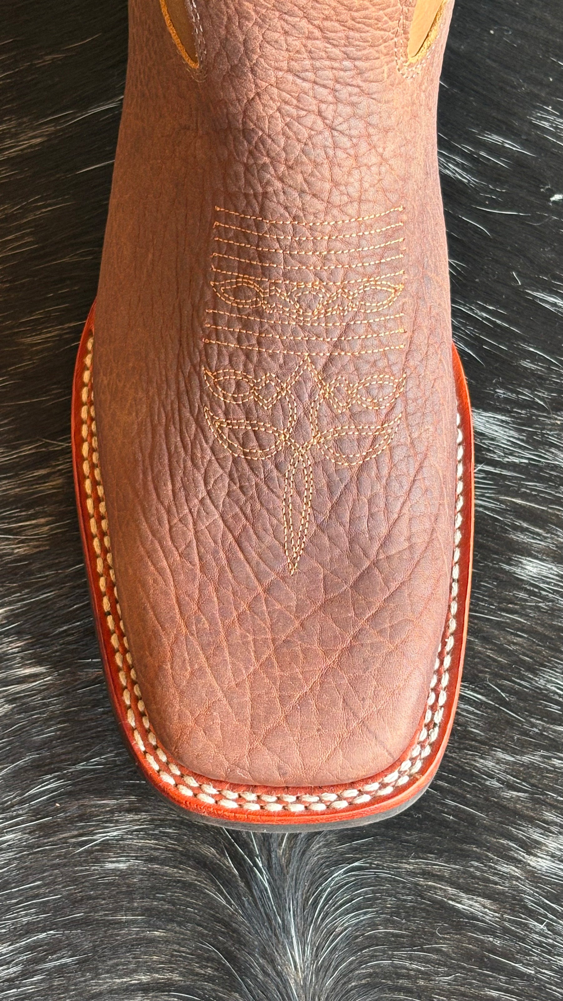 Bota Texana Masculina Jácomo Bico Quadrado Cano Médio Couro Ref:2981-PGD-5934