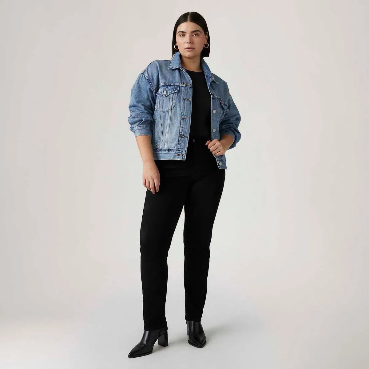 Calça Jeans 724 High Rise Straight Preta Levi’s
