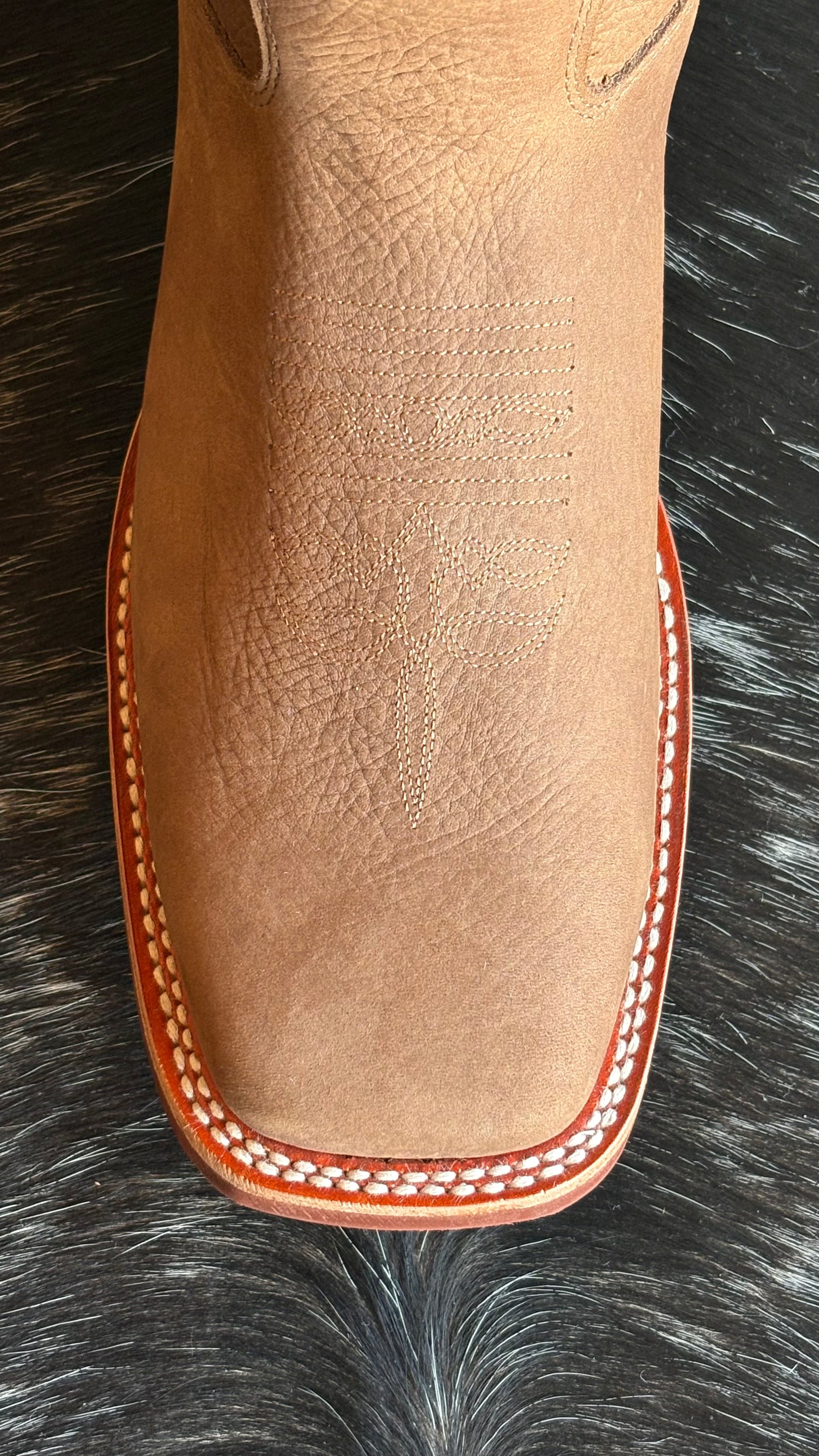 Bota Texana Masculina Jácomo Bico Quadrado Cano Médio Couro Ref:2591/DRBT-10153