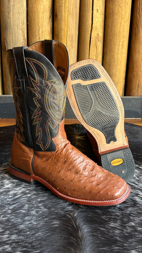 Bota Texana Masculina Jácomo Bico Quadrado Cano Médio Couro Ref:40002XRDQ